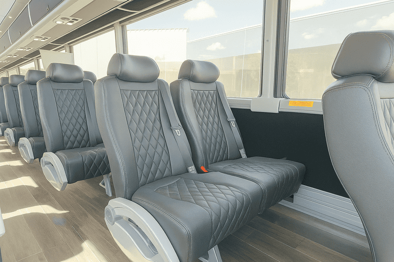 interior of Coach Bus Temecula charter bus