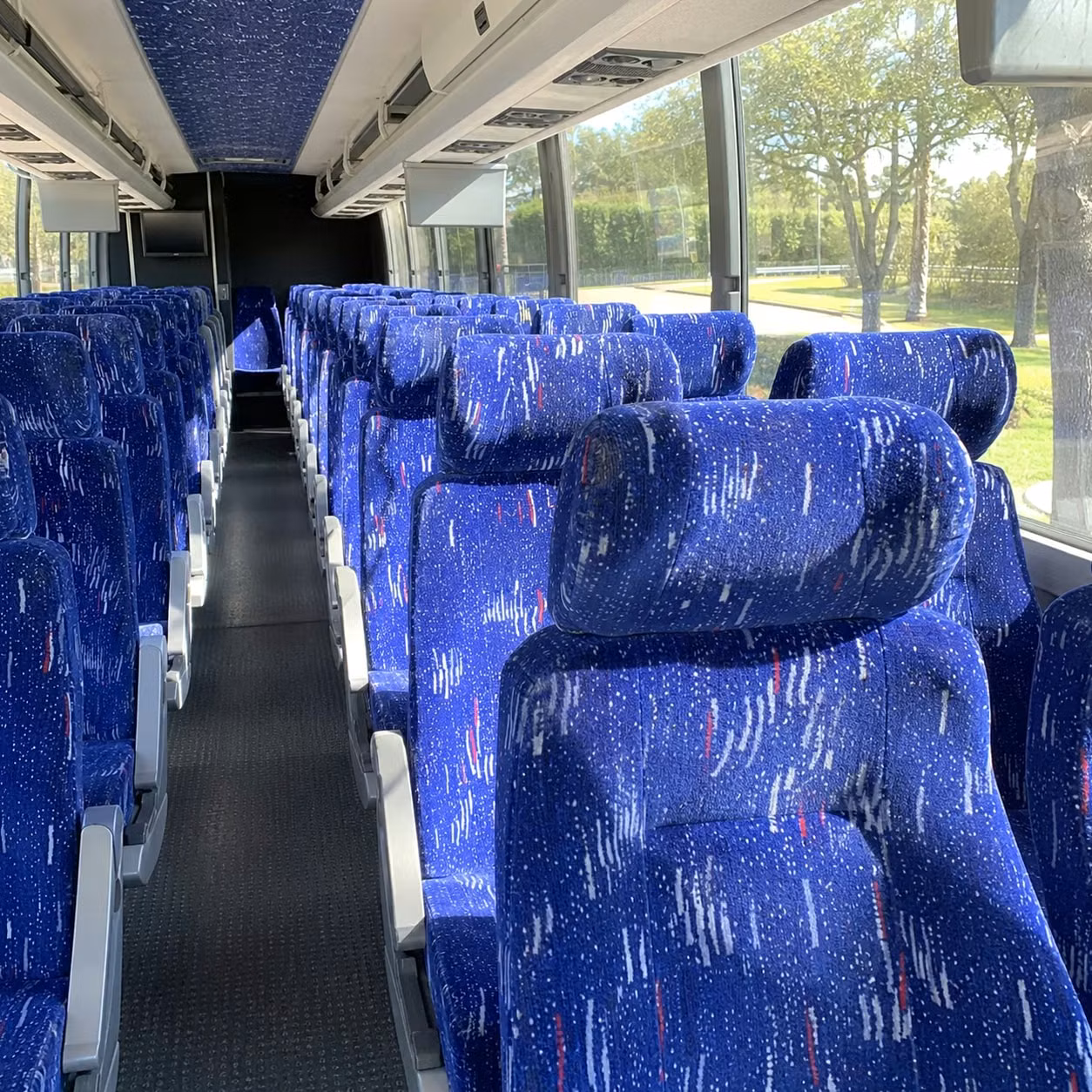 56 passenger charter bus interior